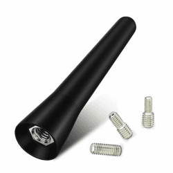 GRAPID Automotive® - Autoantenne | KFZ Kurzstab Dachantenne | Kurzstabantenne universell | DREI Adapter | 6cm lang | Schwarz | Kurz | Auto Antenne Angebot bei HelloDeals