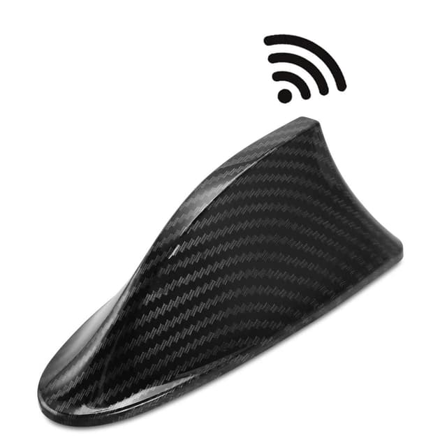 Heart Horse Universal-Carbonfaser-Autodach-Haifischflossenantenne, FM/AM-Radio-Dekor-Signalantenne, perfektes Ersatzteil für Auto, SUV, LKW, Van Carbon-Muster