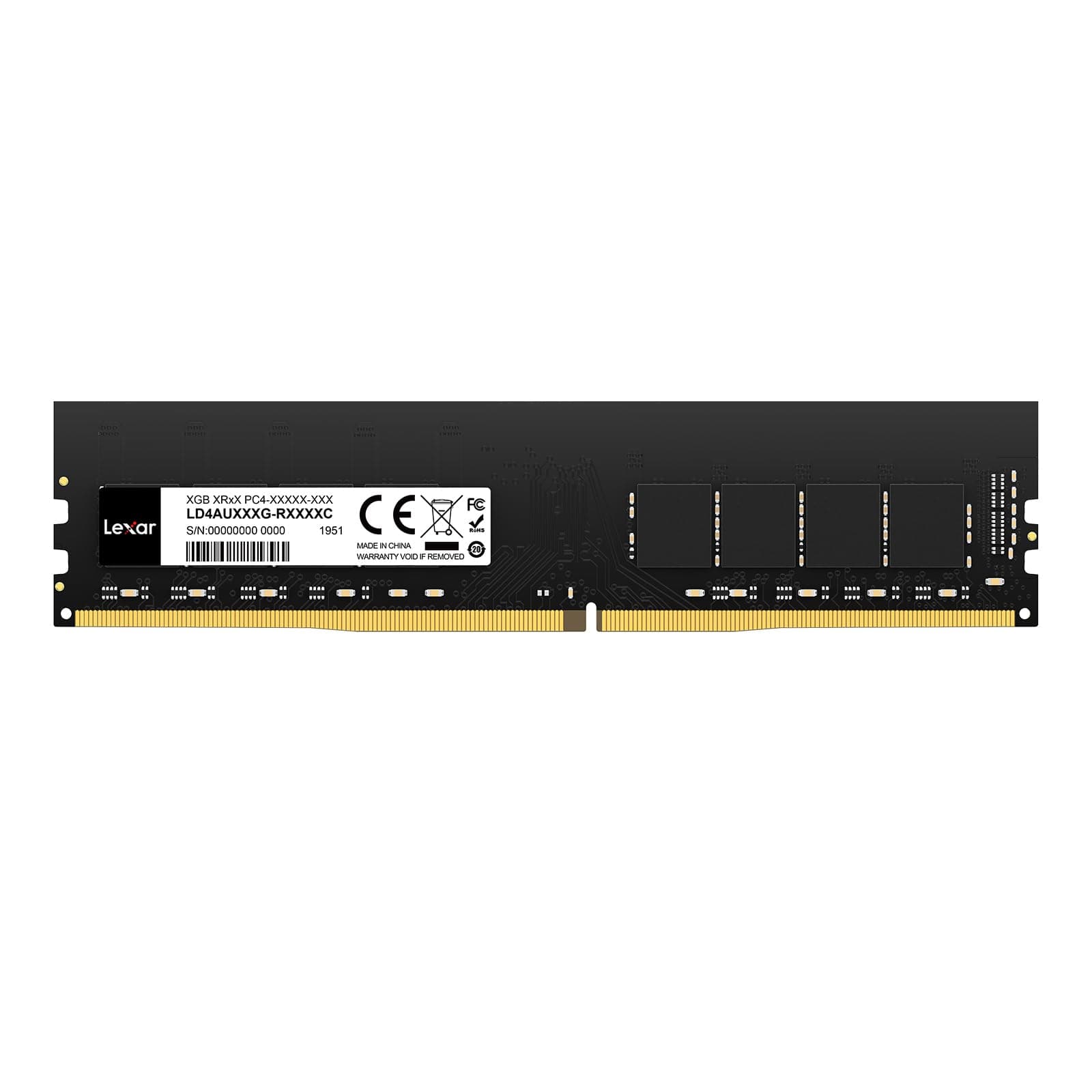 Lexar UDIMM DDR4 RAM 16GB, 3200 MHz RAM DDR4, 288-Pin U-DIMM Desktop Arbeitsspeicher, Hochleistungs-Computerspeicher, PC-RAM-Modul-Upgrade, Hochleistungs Arbeitsspeicher (LD4AU016G-B3200ASST) DDR4 UDIMM 16GB Single