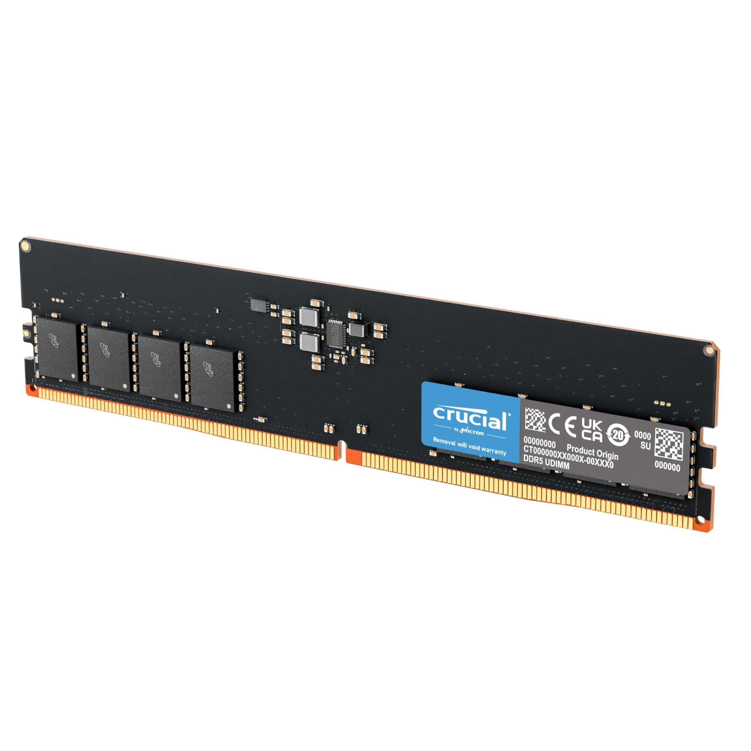 Crucial DDR5 RAM 16GB 5600MHz, PC Computer Arbeitsspeicher, (auch 5200MHz / 4800MHz) CL46 - CT16G56C46U5 5600MHz 16GB