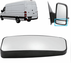ALIGOPARTS Rechtes Unteres Außenspiegelglas für Mercedes Sprinter & VW Crafter (2006-2018) | OEM A0028113933 | Beifahrerseite Unteres Spiegelglas Rechte niedriger Angebot bei HelloDeals