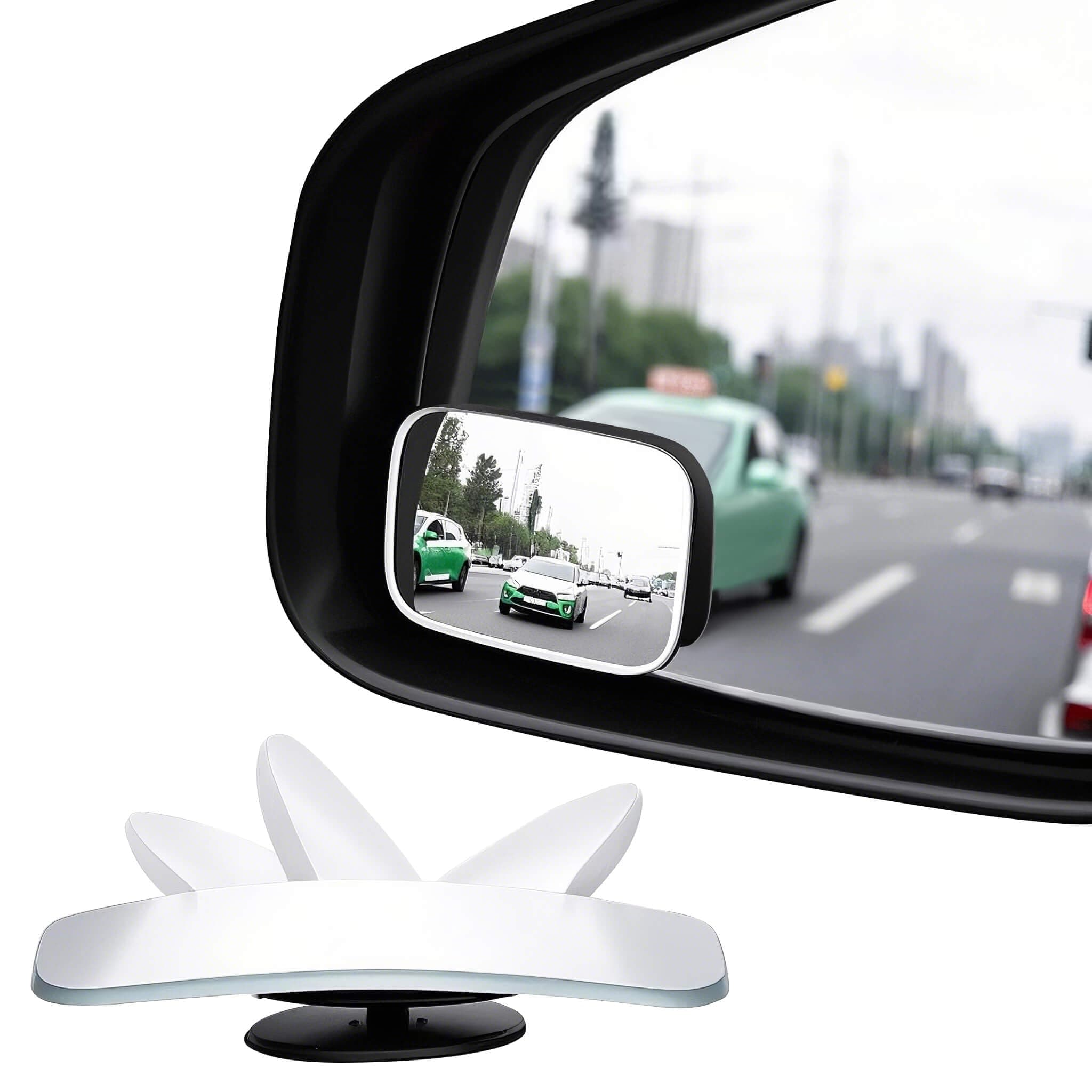 Amfor Toter-Winkel-Spiegel HD-Glas konvexe Linse rahmenlos verstellbar toter Winkel Spiegel für konvex, für Autos, LKWs, SUVs, Verkehrssicherheit – 2 Stück Rectangle Angebot bei HelloDeals