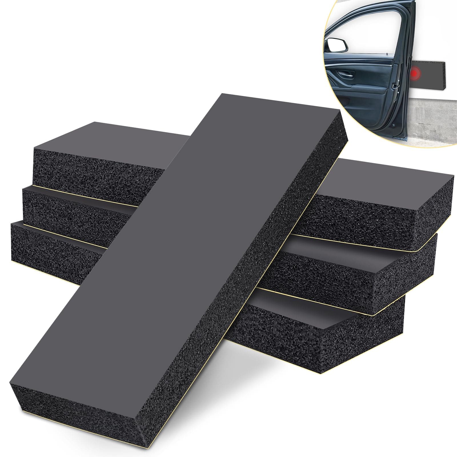 Garagen Wandschutz 4er Set, Schwarz selbstklebend Türwandschutz 3cm Extra Dicker Auto Schutz Garage Garagentor Kantenschutz Angebot bei HelloDeals