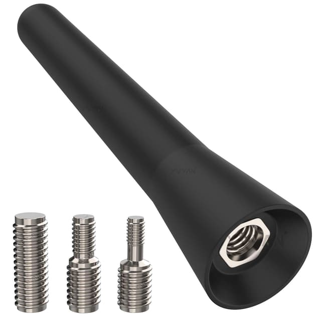 Yvyan Autoantenne 6.5CM, Autoradio Dachantenne,Auto Antenne, FM DAB Dachantenne Auto, Autoantenne Kurz Universal, Mit 3 Schrauben (M4, M5, M6), für den FM/AM Radioempfang