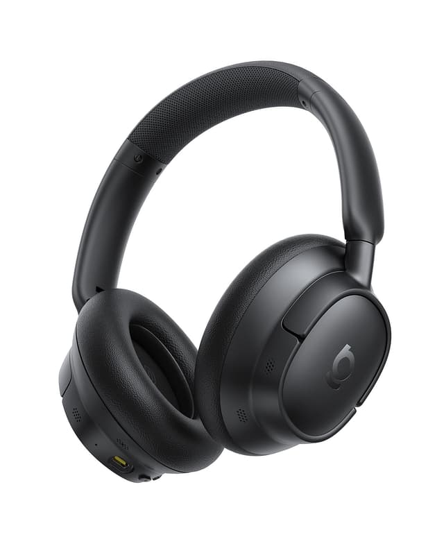 Baseus EH10 NC Bluetooth Kopfhörer mit -45dB Hybrid Active Geräuschisolierung, Over-Ear Kopfhörer mit Hi-Res & LDAC Audio und 5 KI-Mikrofon, 80 Std. Lange Spielzeit, Bluetooth 6.0, Mehrpunktverbindung Schwarz