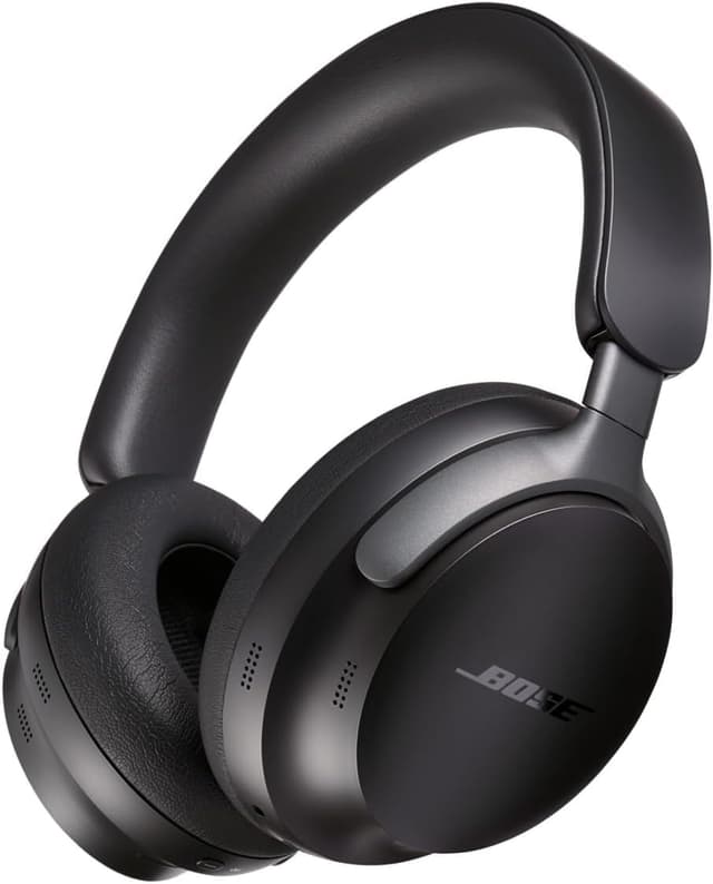Bose QuietComfort Ultra Headphones Over-Ear-Kopfhörer mit Noise Cancelling für räumlichen Klang, Spatial-Audio-Kopfhörer, Bis zu 24 Stunden Akkulaufzeit, High-End Kopfhörer mit Raumklang, Schwarz Black