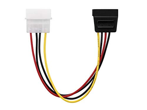 adaptare 34001 15 cm Adapter-Kabel 4-pin Molex auf 15-pin SATA-Stecker schwarz Molex > SATA