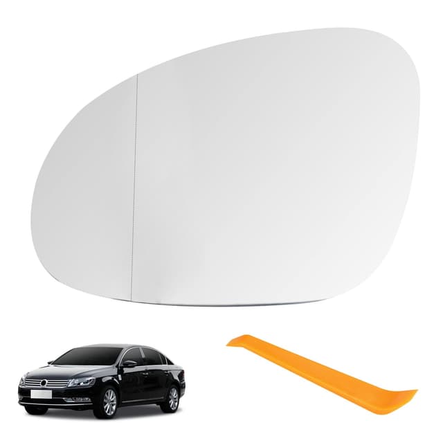 Spiegelglas Ersatz für VW JETTA 5 2005-2010/ VW GOLF 5 2003-2008/ VW PASSAT B6 2007-2011/ SKODA SUPERB Facelift 2007-2008 beheizbar Ersatzspiegelglas Fahrerseite Außenspiegel Asphärisch Links VW JETTA(Links)