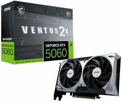 MSI GeForce RTX 5060 8G Ventus 2X OC - 8GB GDDR7 (28Gbps/128-bit), PCIe 5, Boost: 2527 Hz, HDMI 2.1b, DisplayPort 2.1b Angebot bei HelloDeals