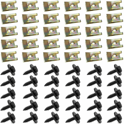 60 PCS Edelstahl Blechmutter,30 Sätze Schraube Mutter ClipSchnappmutter Set,Feder Blechmutter,Gewinde Clip Mutter Set,Karosserie-Blechmuttern,Blechmuttern Karosserie,Blechschrauben Schwarz Angebot bei HelloDeals