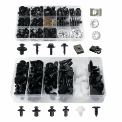 180 Stück Karosserieschrauben Set + Befestigungsclips, Auto Body Undertray Fender Schrauben, KFZ Blechmutter Schraube Mutter Clip Kit, Metall U Typ Befestigungsclip für Auto Stoßstange, Undertray Angebot bei HelloDeals