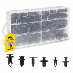 MIKKUPPA 190 Stück Universal Auto Befestigungsclips, 6 Arten Karosserie Clips Kunststoff Spreiznieten Clipssatz für Automobile Angebot bei HelloDeals