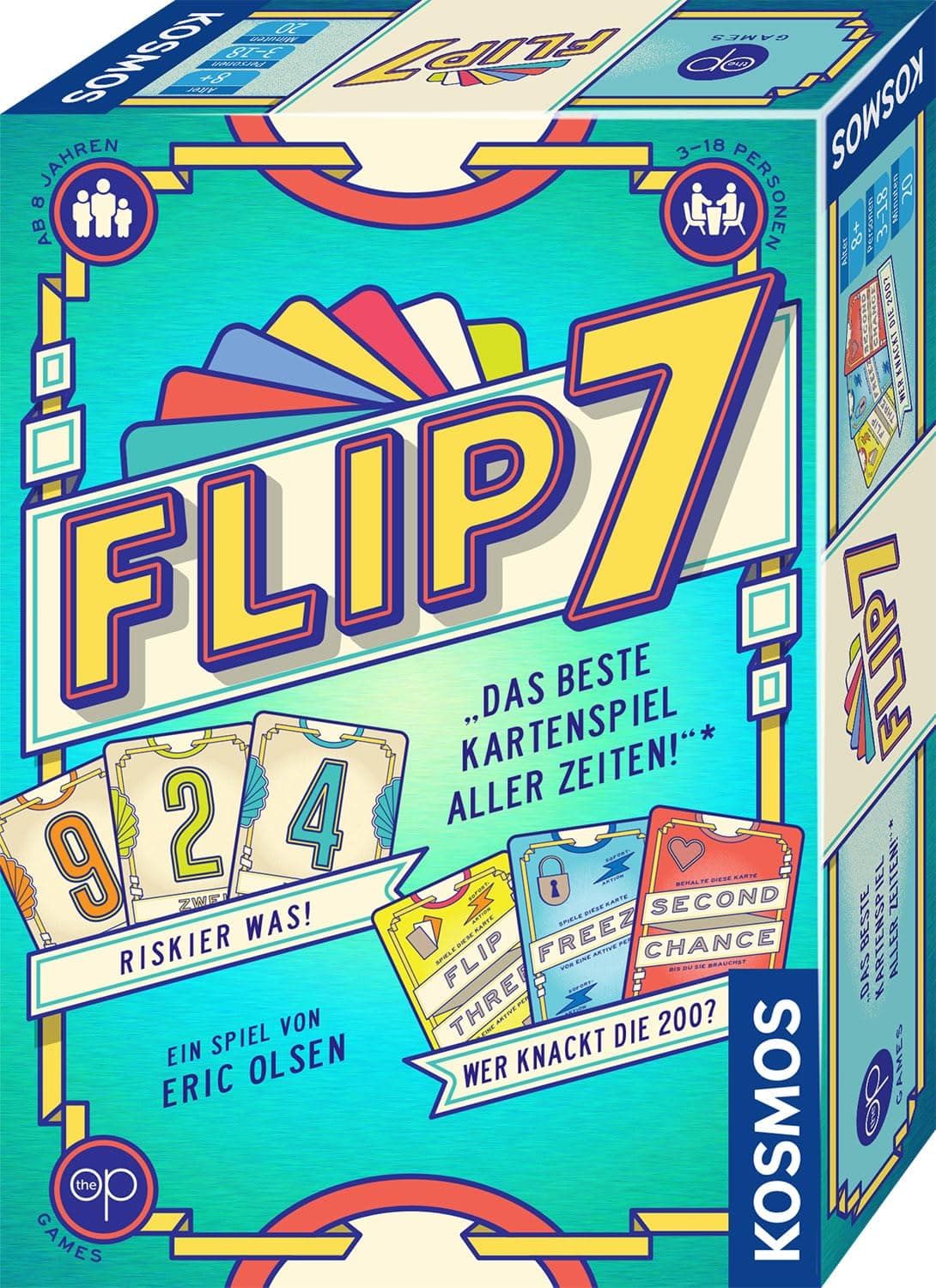 Kosmos 685430 Flip 7, deutsche Ausgabe, Kartenspiel mit schnellem und einfachen Black Jack Prinzip, für 3-18 Personen ab 8 Jahren, Spiel für große Gruppen, nominiert zum Spiel des Jahres 2025 Angebot bei HelloDeals