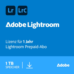 Adobe Lightroom inkl. Lightroom Classic 1 TB |KI-gestützter Foto-Editor |1 Jahr | PC/Mac | Digital Download Angebot bei HelloDeals