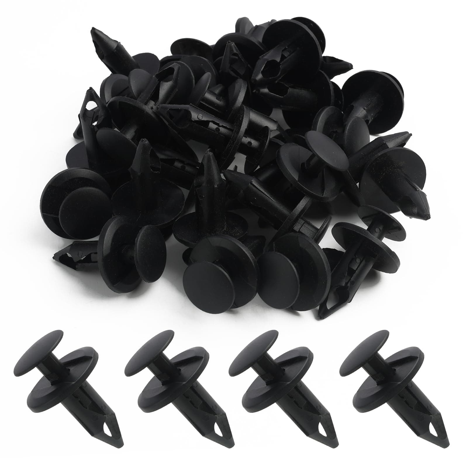 30PCS 8mm Befestigungsclips Auto Universal Spreiznieten Kunststoffniete Clips Auto Loch Motorrad Niete Verkleidung trimmen Push Type Clips Halteklammern Ersatzteile für die meisten Automodelle