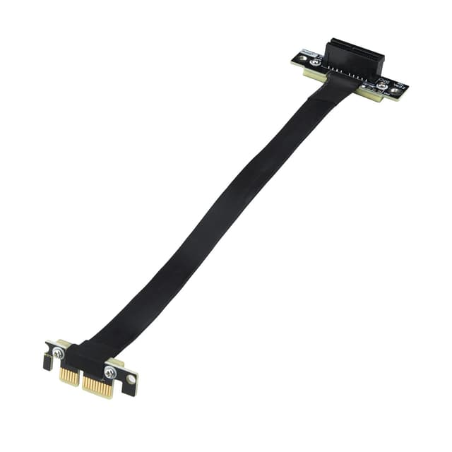 10Gtek PCI-e 3.0 Riser Kabel, X1 to X1, M to F, 90° to 90°, PCIe Extender Jumper for Graphics, Cable Length 20cm, P311MF5520 20cm 90° to 90° 1
