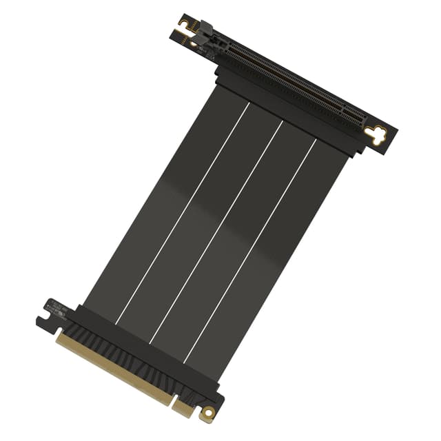 LINKUP - AVA5 PCIE 5.0 Riser-Kabel | RTX5090 RX9070 GPU Bereit | x16 128GB/s Geschwindigkeit | PCIe 4.0 & WRX80/WRX90E Kompatibel | Rechter Winkel, Schwarz 15cm (Gesamtlänge 19cm) 15cm (AVA5) Rechtwinklig (v2)