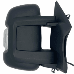 Spieg Außenspiegel Rechts für Fiat Ducato, Peugeot Boxer, Citroën Jumper 2006–2023 – manuell einklappbar, Blinker, schwarz (Kurzarm, Beifahrerseite) Kurzarm Beifahrerseite Angebot bei HelloDeals