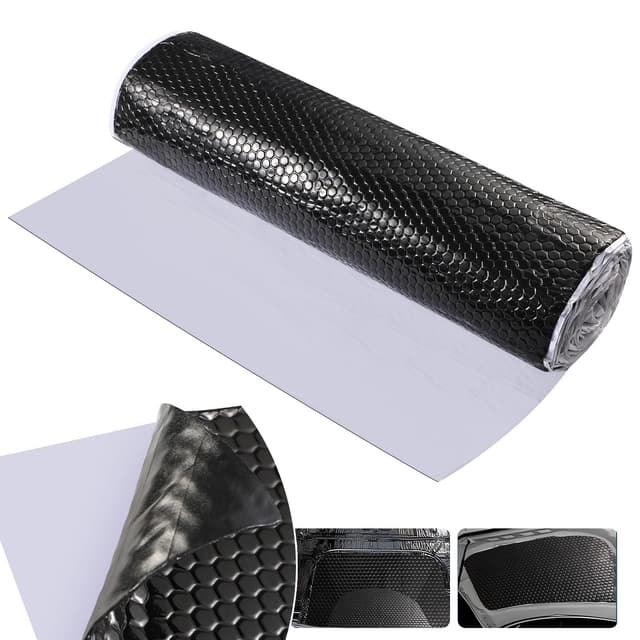 Pamatio 2 ㎡ Alubutyl Dämmmatte, BLACK Auto Dämmung 50x400cm, 2mm Selbstklebend Anti Dröhn Matte Schallschutzmatte Schalldämmung für Kfz (schwarz)