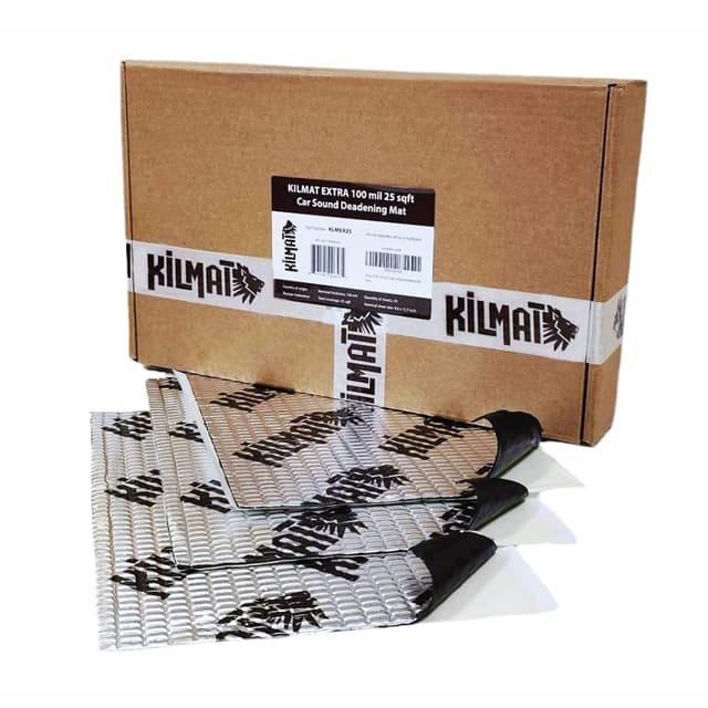 KILMAT Extra 2.5 mm 2.4 qm Selbstklebende Alubutyl Anti Dröhn Dämmmatte, Auto Dämmung (Lärmschutz, Schalldämmung und Schallschutz für Kfz)