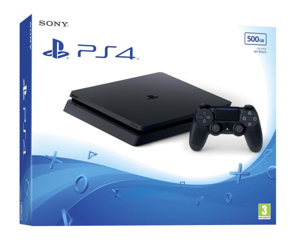 PlayStation 4 - Konsole (500 GB, schwarz, slim, F-Chassis) Angebot bei HelloDeals