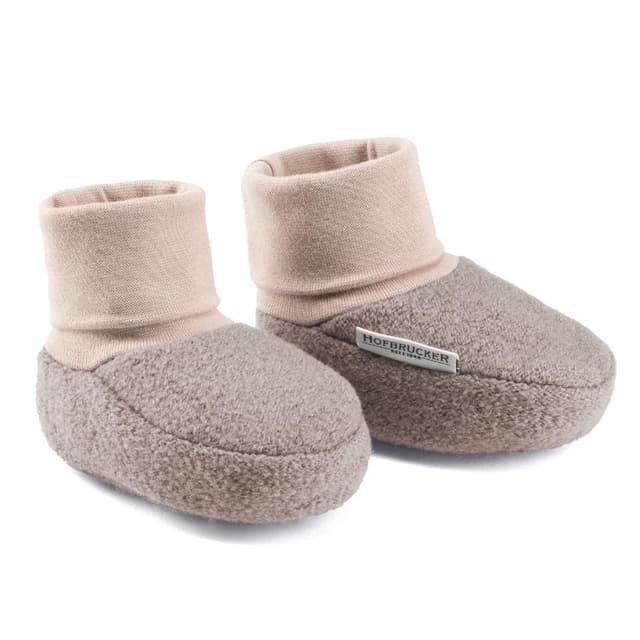 Hofbrucker Wollwalk Baby Schuh aus 100% Merinowolle, Ideal für die Babytrage, Anti-Rutsch Krabbel Babyschuh