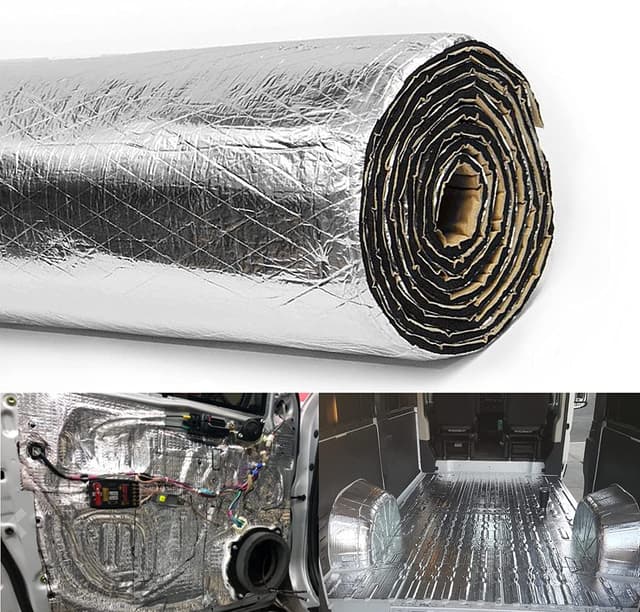 3.36 Sqm 5mm Dämmmatte Auto Hitzeschild Thermische Schalldämmung Proofing Deadener Mat Auto Lärmschutz Akustische Dämpfung Feuchtigkeitsbeständig Wasserdicht (Rolle) ‎FS-42800-EU