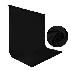 Fotohintergrund Schwarz 1,5x2m, Bonvvie Faltbare Fotografie Hintergrund Musselin Hintergrund für Photo Video Studio, Fernsehen, Zoom, YouTube, Online-Meetings 150x200cm Schwarz Angebot bei HelloDeals