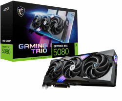 MSI GeForce RTX 5080 16G Gaming Trio OC — 16GB GDDR7 (30Gbps/256-bit), PCIe 5, Boost: 2745 MHz, HDMI 2.1b, DisplayPort 2.1b Angebot bei HelloDeals