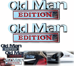 Old Man Edition Auto-Emblem,2025 Neue Autoaufkleber Für Männer,3D-Metall-Aufkleber,Lustige Edition Stoßstangenaufkleber Für Auto,LKW, SUV,Seite Oder Heckklappe,Typenschild-Aufkleber (2 Stück B) Angebot bei HelloDeals