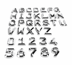 NewL Benutzerdefinierte Großbuchstaben Kunststoff Buchstaben für Auto und Briefkasten Haus Aufkleber Emblem Name Abzeichen Kit (Silber) silberfarben Angebot bei HelloDeals