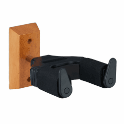 Relaxdays Gitarrenhalter für die Wand, automatischer Verschluss, Holz, Schaumstoff, Gitarrenwandhalter, schwarz/natur 1 Angebot bei HelloDeals