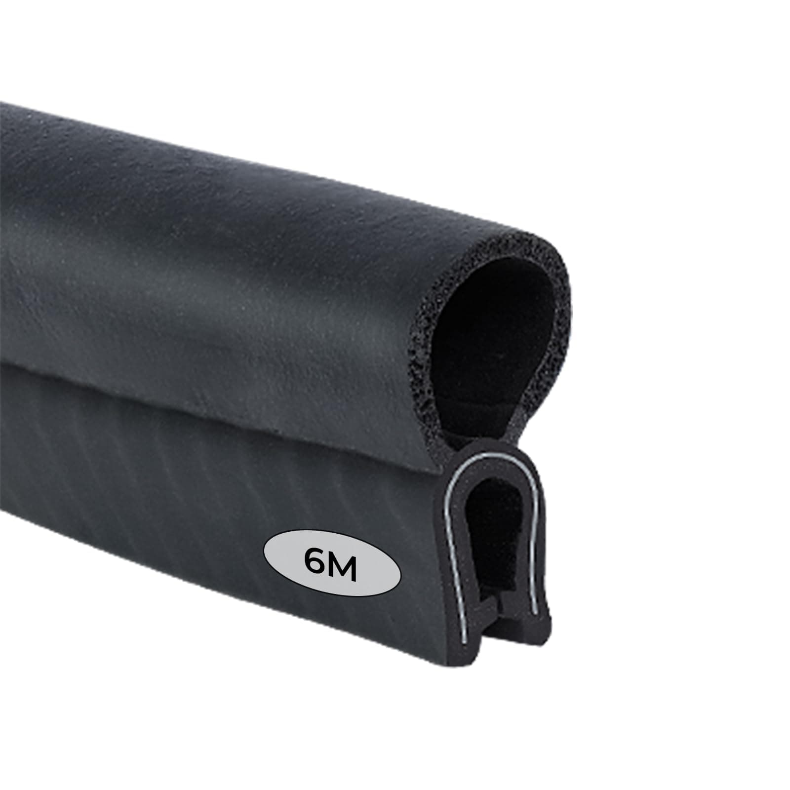 SDLDEER Auto Türdichtung, 6 Meter Universelle Gummidichtung, Auto Kofferraumdichtung Dichtungsprofil für Autos Wohnmobile, LKWs 6m