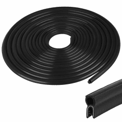 EFUTURETIME Universal Auto Türdichtung, 10 m, Gummidichtung Auto Kofferraumdichtung aus EPDM, Dichtungsprofil Gummi ohne Kleber, Schwarz, Für Wohnwagen, LKW, KFZ, Garage, Maschinen, Oben Oben-10m Angebot bei HelloDeals