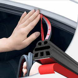 alophoty 5.1M Auto Türdichtung Selbstklebend Gummi - Geräuschreduzierung, Schallisolierung, Wasserdichte Dichtung für Türen & Fenster, Universal Passform Angebot bei HelloDeals