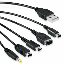 Mcbazel 5 in 1 USB Ladekabel für Nintendo DS Lite/NDS/New 3DS XL/New 3DS/3DS XL/3DS/2DS/DSi XL/Wii U/GBA SP/PSP 1000/2000/3000 Angebot bei HelloDeals