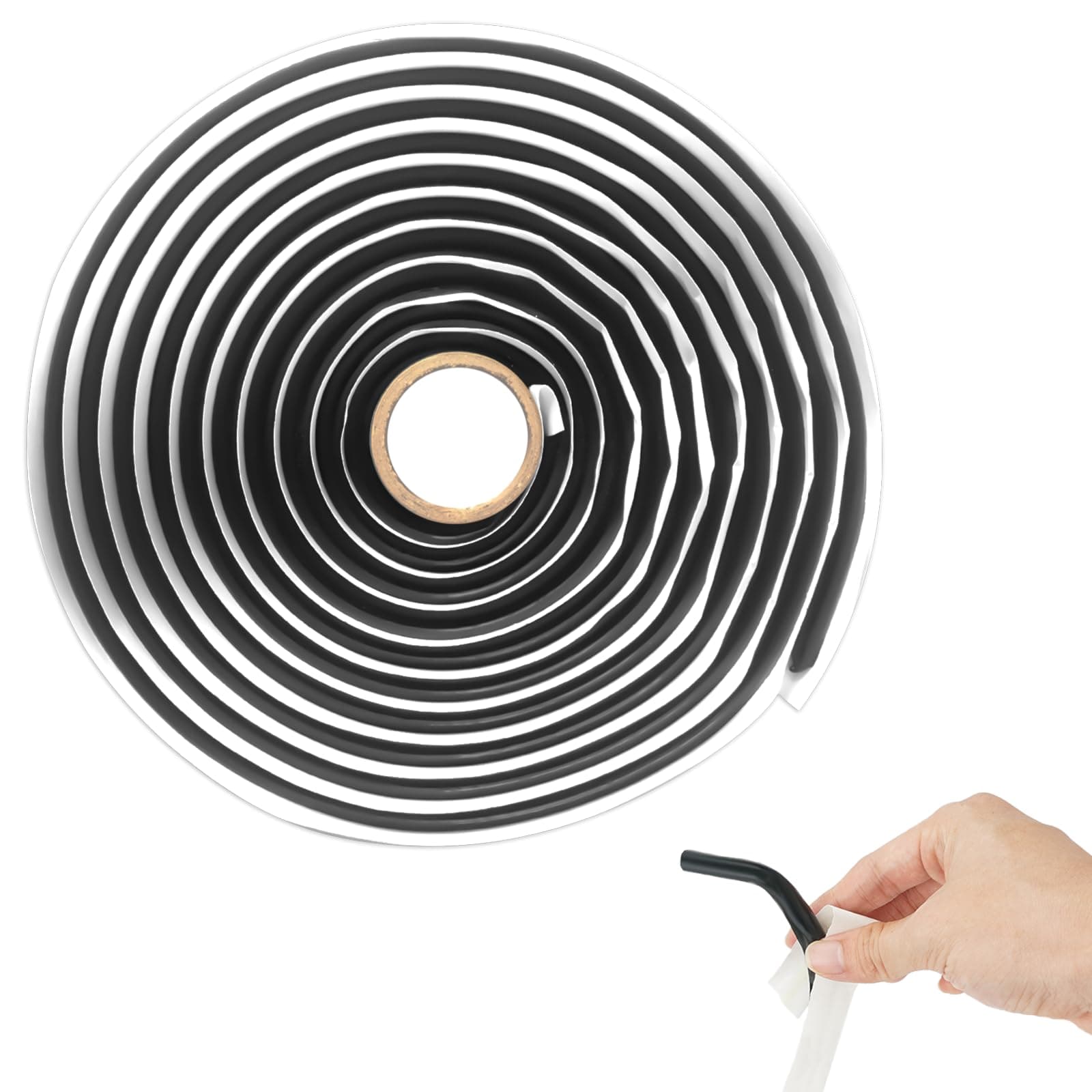 Butylrundschnur Schwarz 9mm x 4m, Wasserdichtes Butylband, Selbstklebend Butylschnur, Butylkautschuk Klebeband Verwendet für Die Abdichtung von Auto- und LKW-Scheinwerfern, Fenstern, Türen Angebot bei HelloDeals