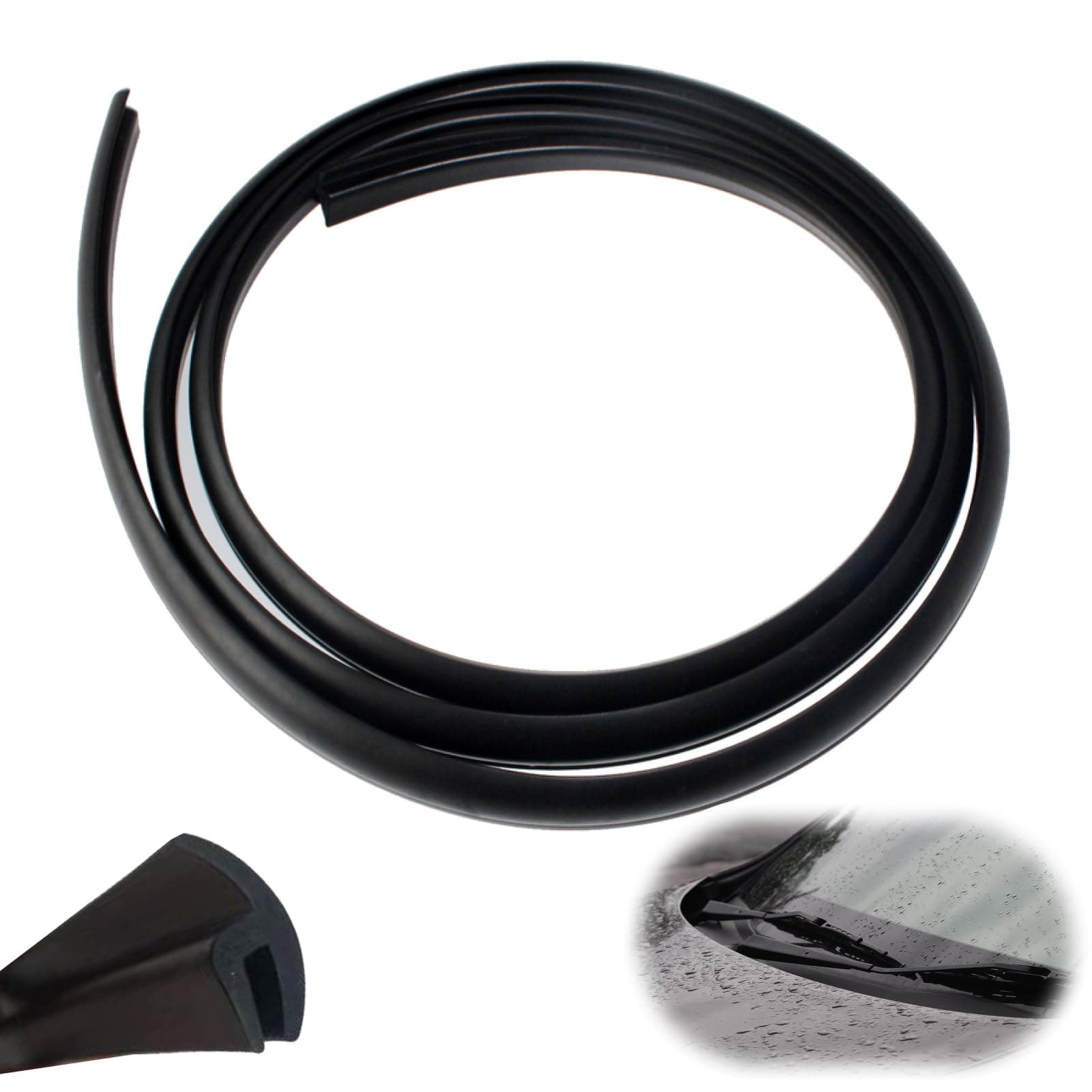 Hugwish dichtung windschutzscheibe auto 1.7m, windschutzscheiben gummi dichtung, auto fensterdichtung