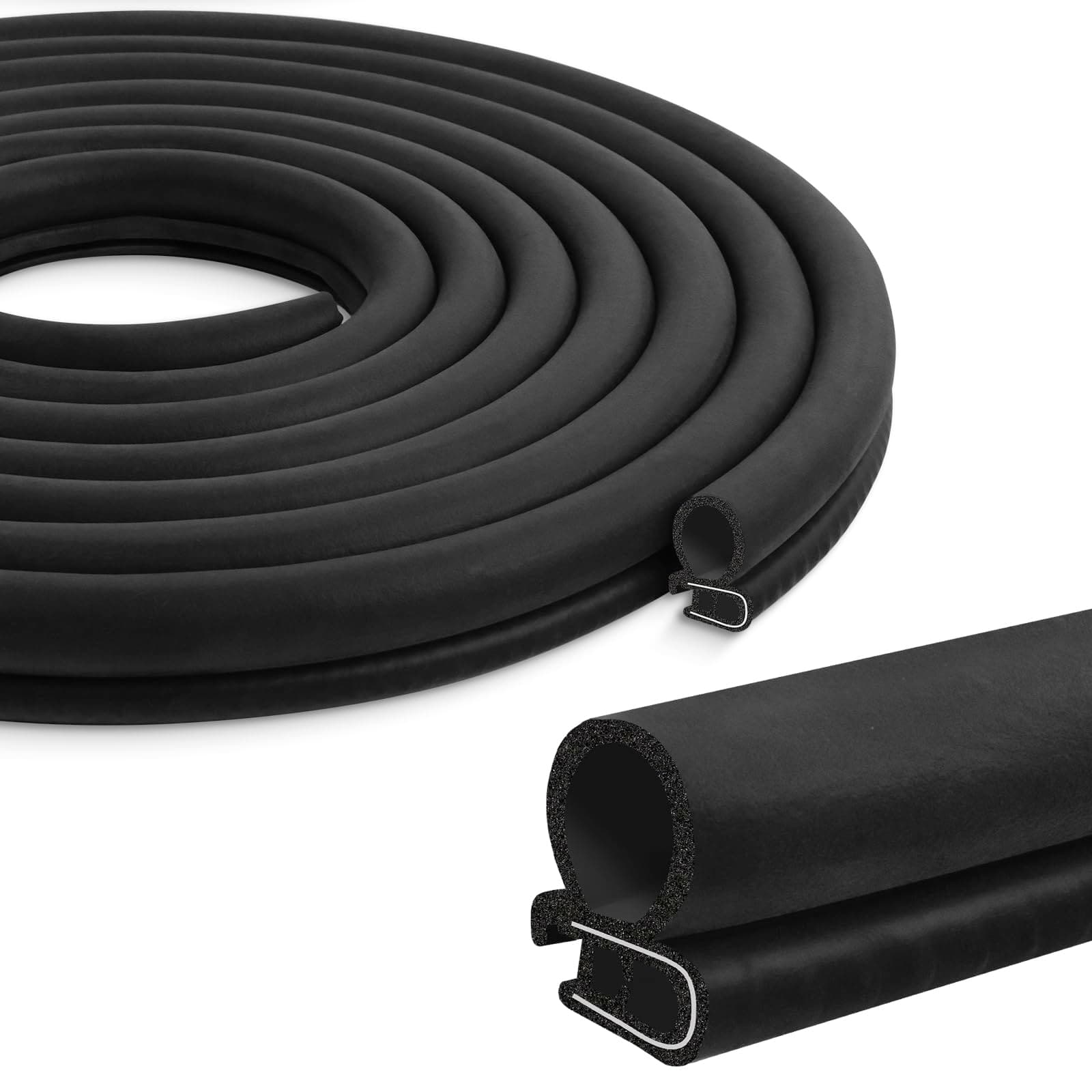 Auto Türdichtung 6m Universelles Dichtungsprofi Gummi Dichtungen für Kantenschutz Schwarze Türdichtung Gummi für Autos, Boote, Wohnmobile & Wohnwagen (Seitliche Dichtung) 6M Seitliche Dichtung
