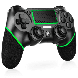 Holilo Wireless Controller für PS-4, Gamepad Joystick Replacement Controller Kompatibel mit PS4 Pro/Slim mit 6-Achsen Gyro/Dual Vibration Sensor/Hochpräzises Touchpanel/3,5mm Audiobuchse-Grün Angebot bei HelloDeals