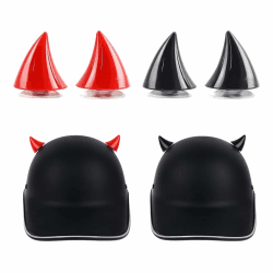 Motorradhelm Hörner,Motorrad Helm Hörner Eckdekoration,Teufel-Horn mit Saugnapf,Motorradhelm,Teufel-Horn mit Saugnapf,Motorradhelm Dekorative Ohren,Saugnapf Horn Helm Dekoration,Schwarz,Rot,4pcs Angebot bei HelloDeals