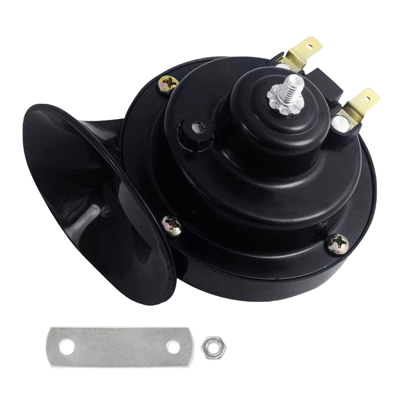 Schneckenhupe,Hupe Autohupe Laut 115dB,Autohorn 12V,Hörner Signalhorn 12V,Einzelton-Tone Air Horn,Lufthupe,Wasserdicht Schneckenhupe für Auto,Motorrad,Lkw,Boot (Schwarz) Angebot bei HelloDeals