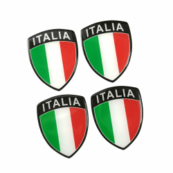 PTDecals 4 PCS 40x50mm Soft Flexible Epoxid Italien Italienische Flagge Emblem Aufkleber Italia Aufkleber für Fahrzeug Auto Auto Motorrad Helm Home Decoration Grün Weiß Rot Angebot bei HelloDeals