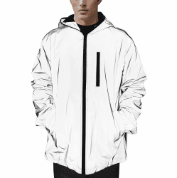 NewL 360 Reflektierende Herrenjacke Unisex Full Reflective Jacke Laufjacke/Atmungsaktiv/Winddicht/Wasserabweisend/Reflekierend M Grau Angebot bei HelloDeals