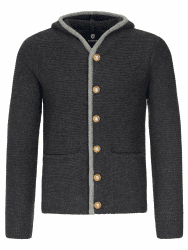 Almbock Herren Strickjacke mit Kapuze L Anthrazit Angebot bei HelloDeals