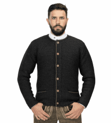 Hochwertige Herren Strickjacke Anton - Trachtenjacke aus Wolle - Cardigan Jacke in Braun oder Blau - Anton Angebot bei HelloDeals