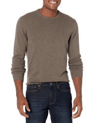 Amazon Essentials Herren Langärmliger Pullover Mit Rundhalsausschnitt, 100% Baumwolle, Erhältlich In Groß Und Schwer Angebot bei HelloDeals