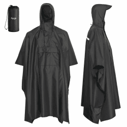 AWHA Regenponcho Damen und Herren wasserdicht und extra lang zum Wandern, Reiten, Fahrrad fahren - Outdoor Regenschutz wiederverwendbar mit Tasche Angebot bei HelloDeals