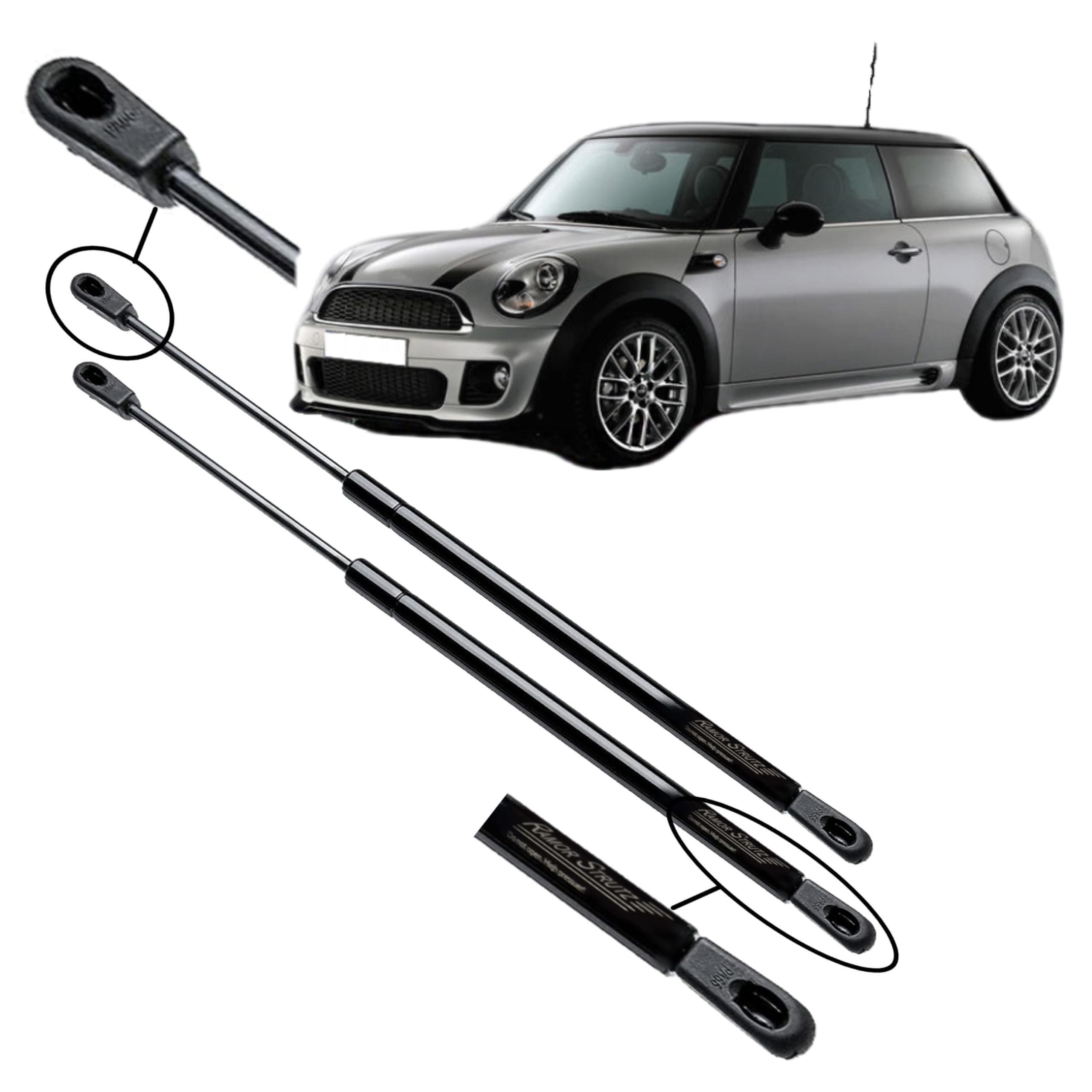 Ramor Strutz 2x Gasfeder Dämpfer Heckklappe Kompatibel mit BMW Mini One und Cooper R56 2006-2014. Gasdruckfeder Heckklappendämpfer Ersatz für 51247148902 und Andere.