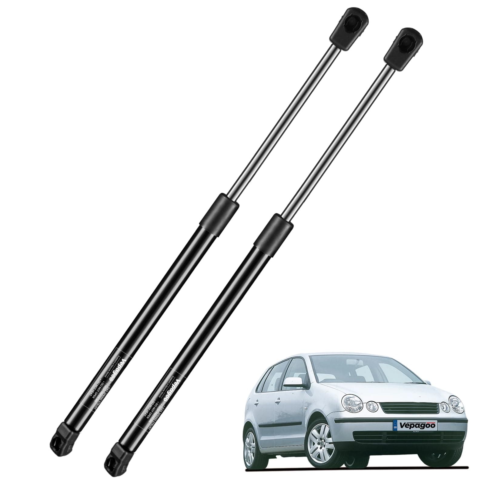 Vepagoo Heckklappendämpfer Gasdruckfedern für Polo 9N 2001-2009 kofferraum dämpfer OEM-Teilenummer: #6Q6827550, Original- Kofferraum– 2 Stück für VW Polo 9N 2001-2009